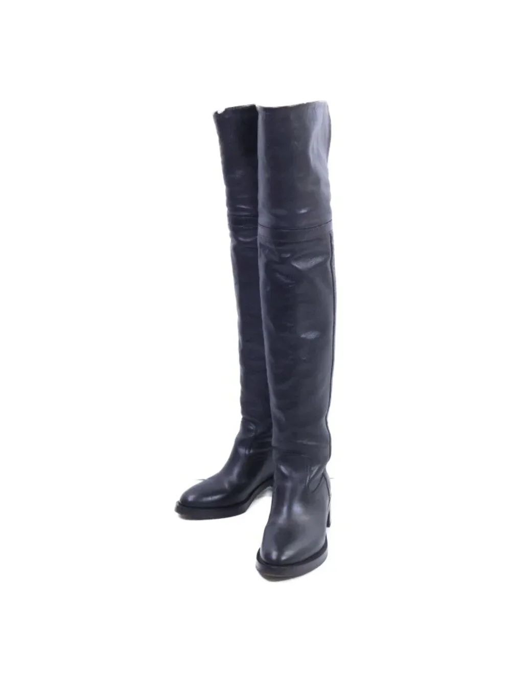 Celine Black Shearling Leather Fleece Lining Long Boots